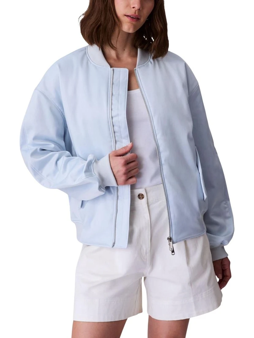 Blue Recycled Polyester Bomber