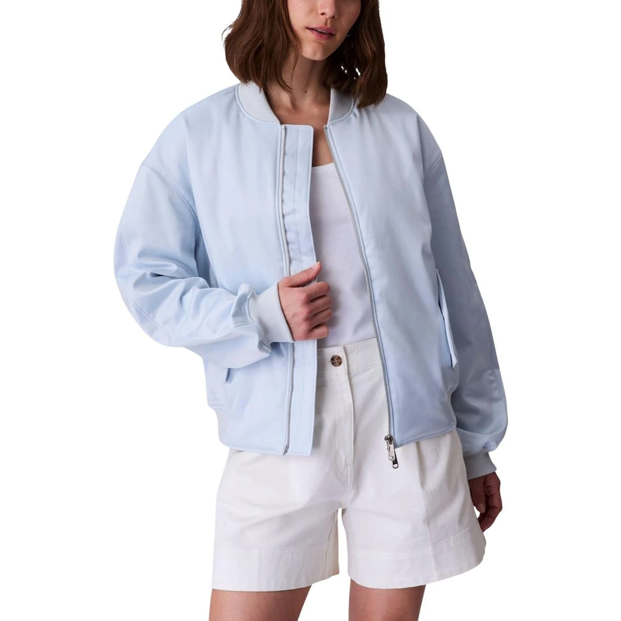 Blue Recycled Polyester Bomber
