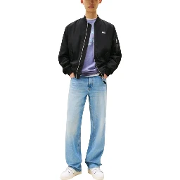 Black Recycled Cotton Bomber