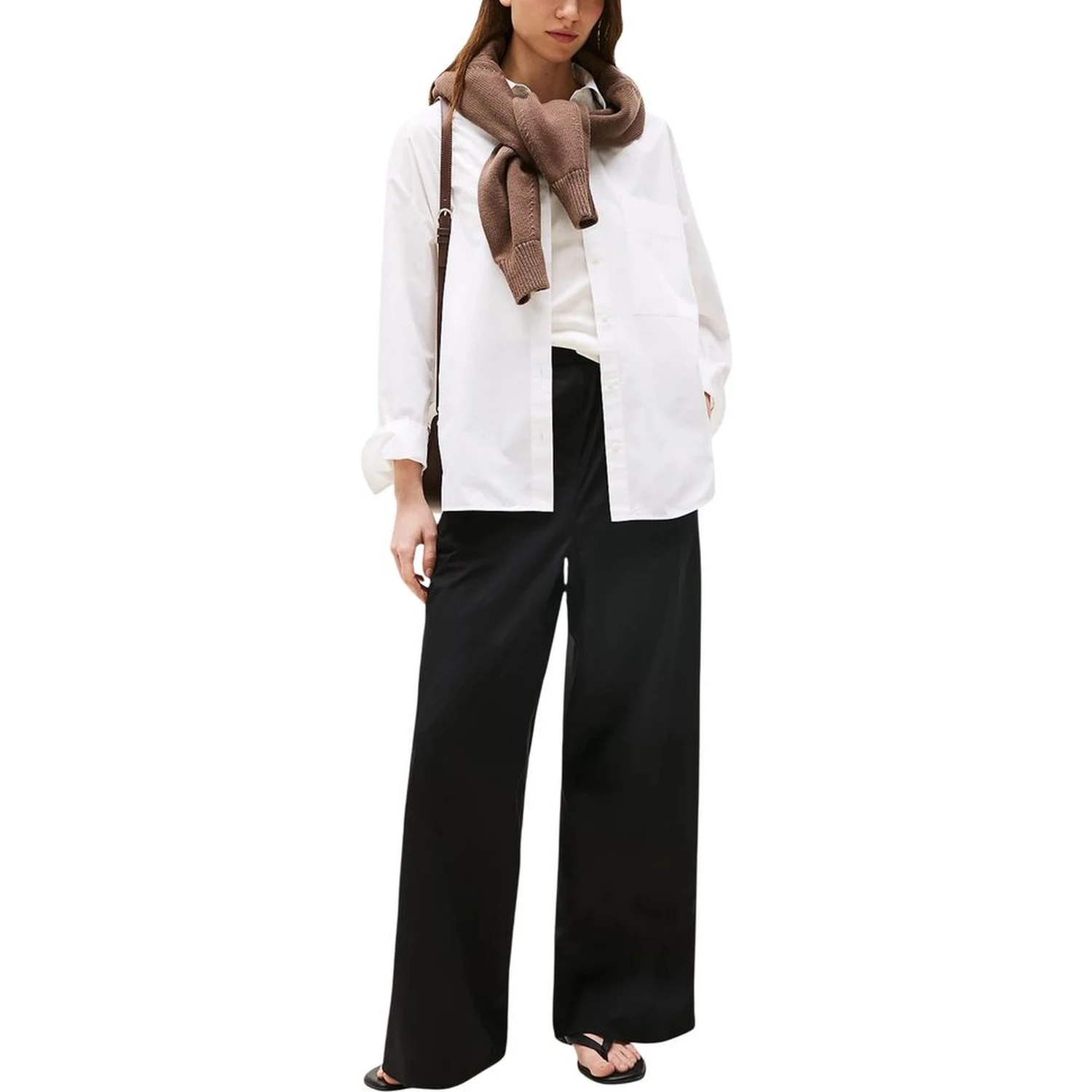 Black Organic Cotton Casual Pants