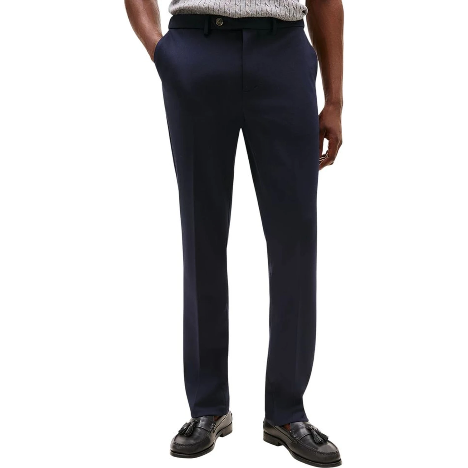 Blue Recycled Polyester Dress Pants