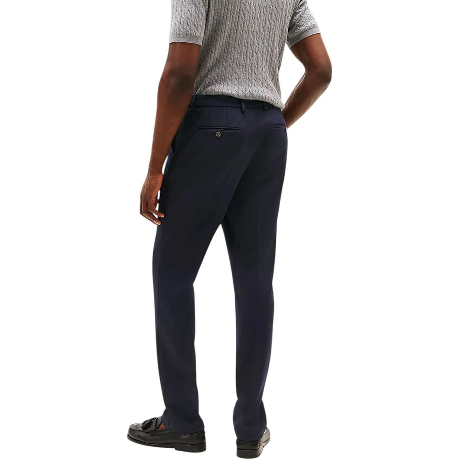 Blue Recycled Polyester Dress Pants