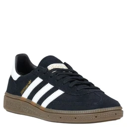 حذاء رياضي أسود منخفض من جلد الغزال