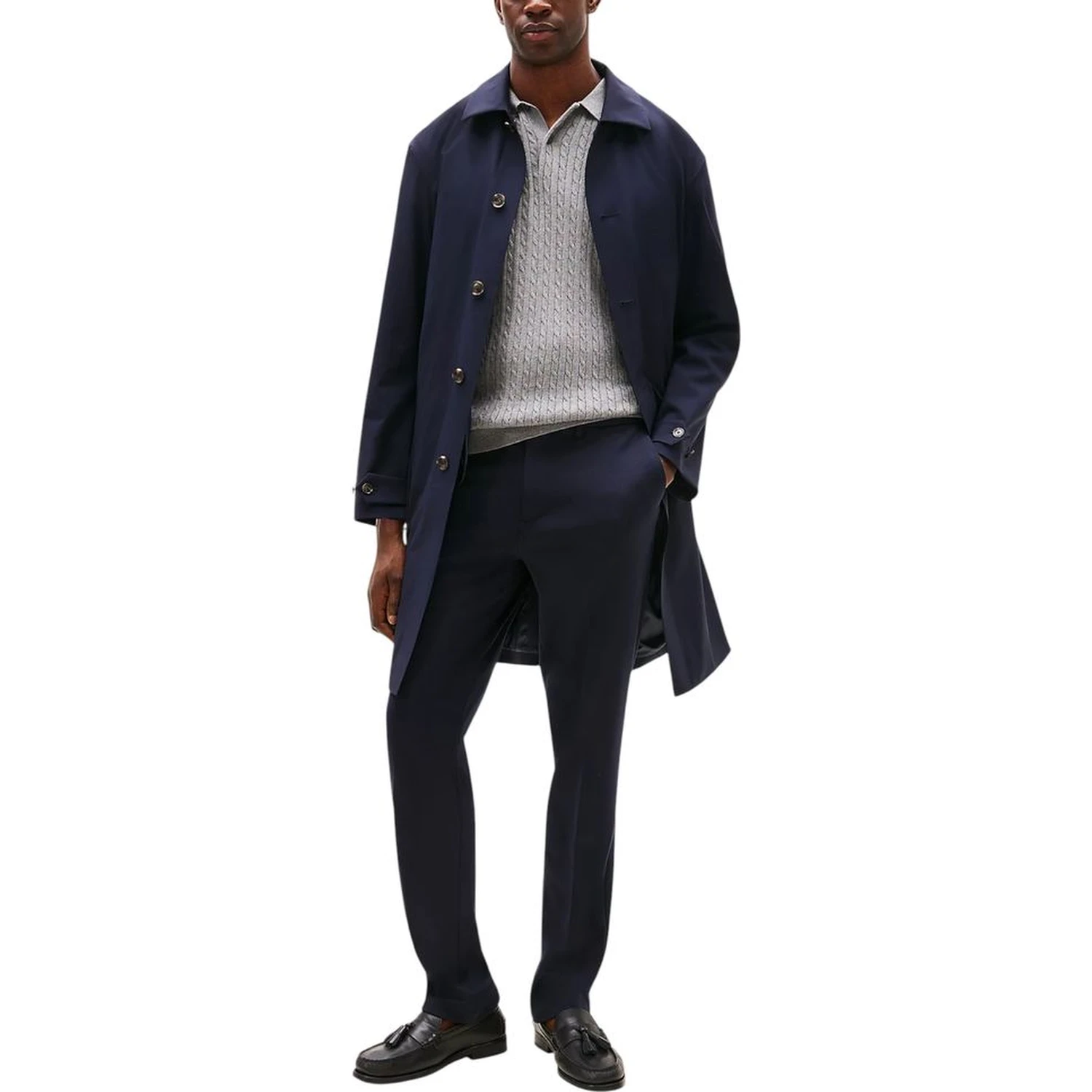 Blue Recycled Polyester Dress Pants