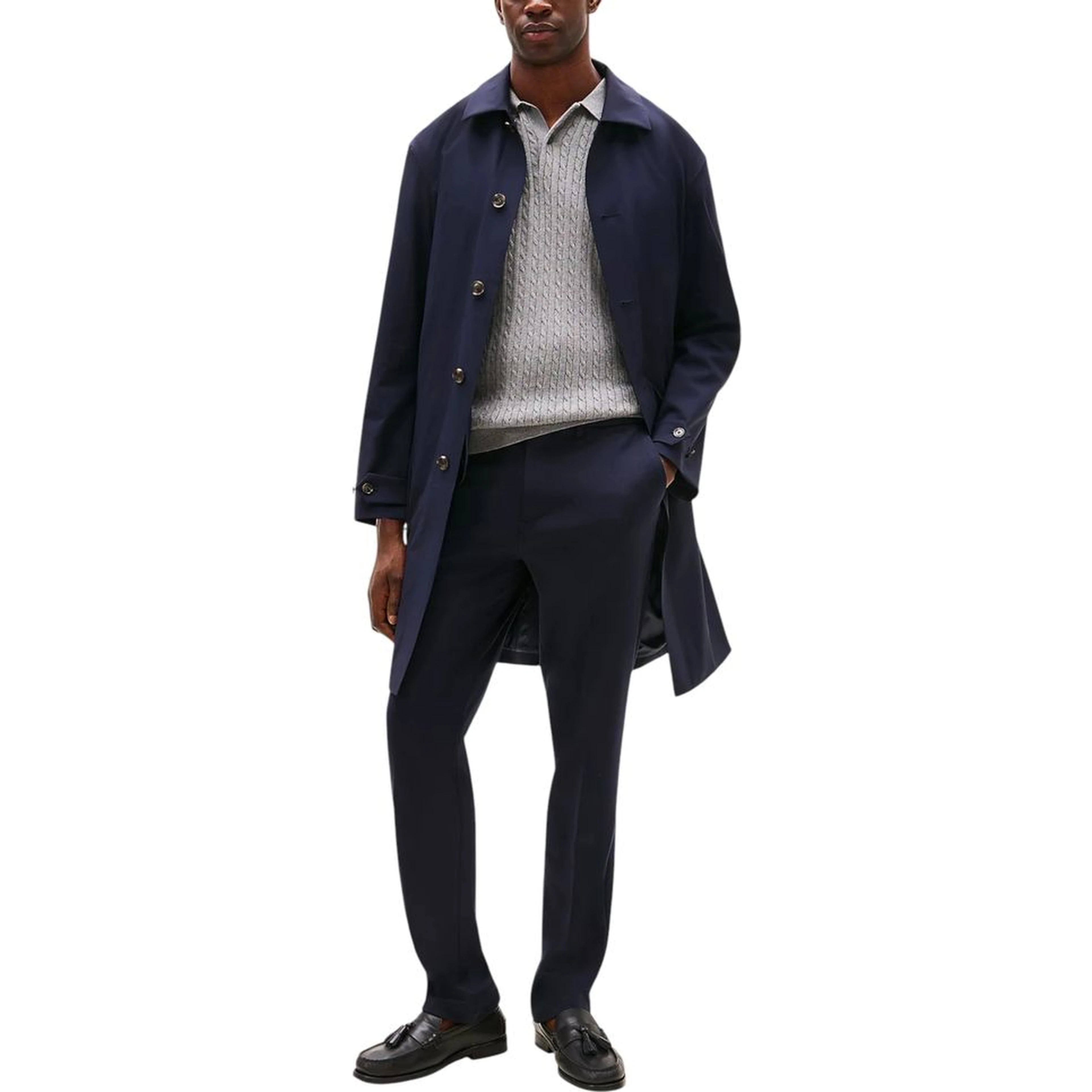 Blue Recycled Polyester Dress Pants