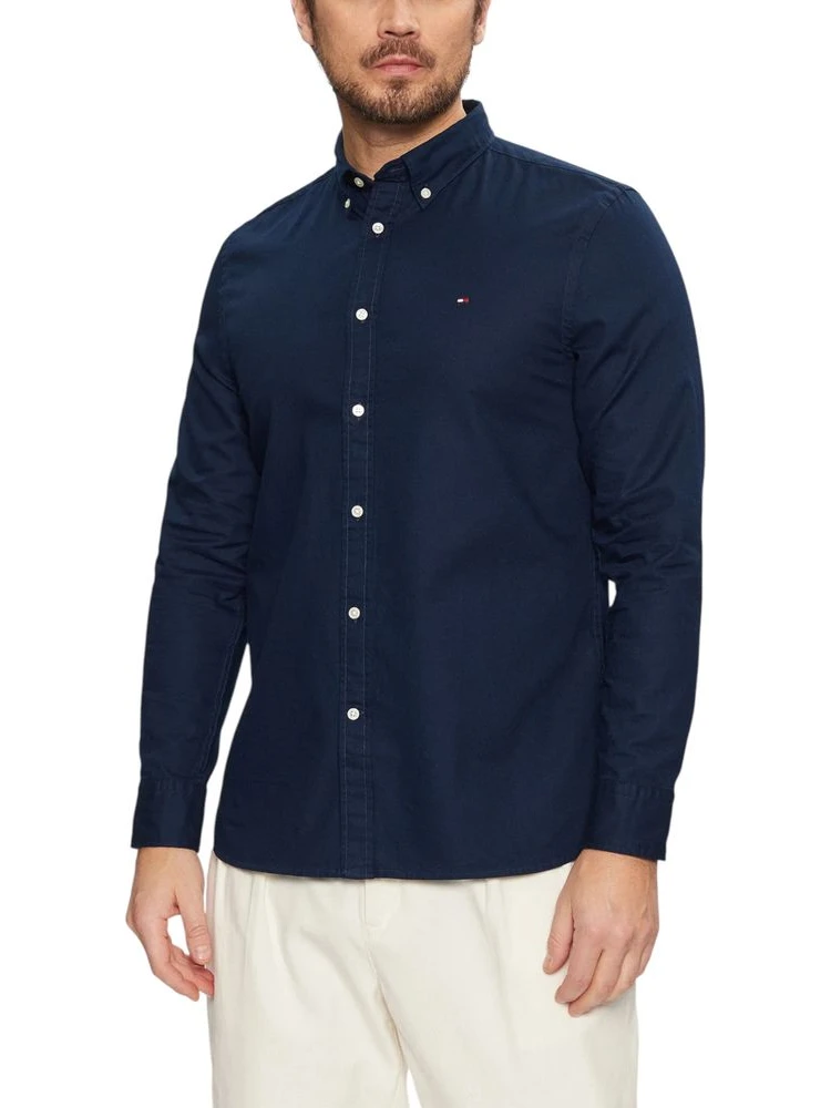 Blue Recycled Cotton Dress Shirt