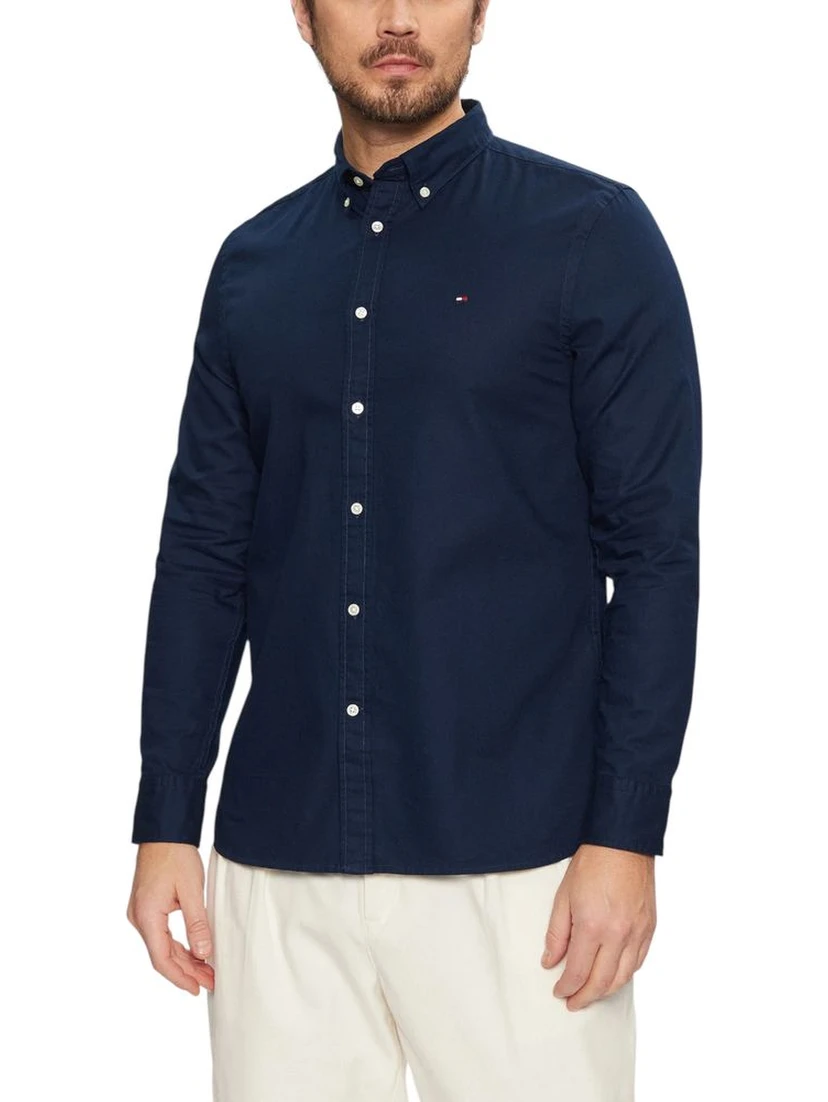 Blue Recycled Cotton Dress Shirt