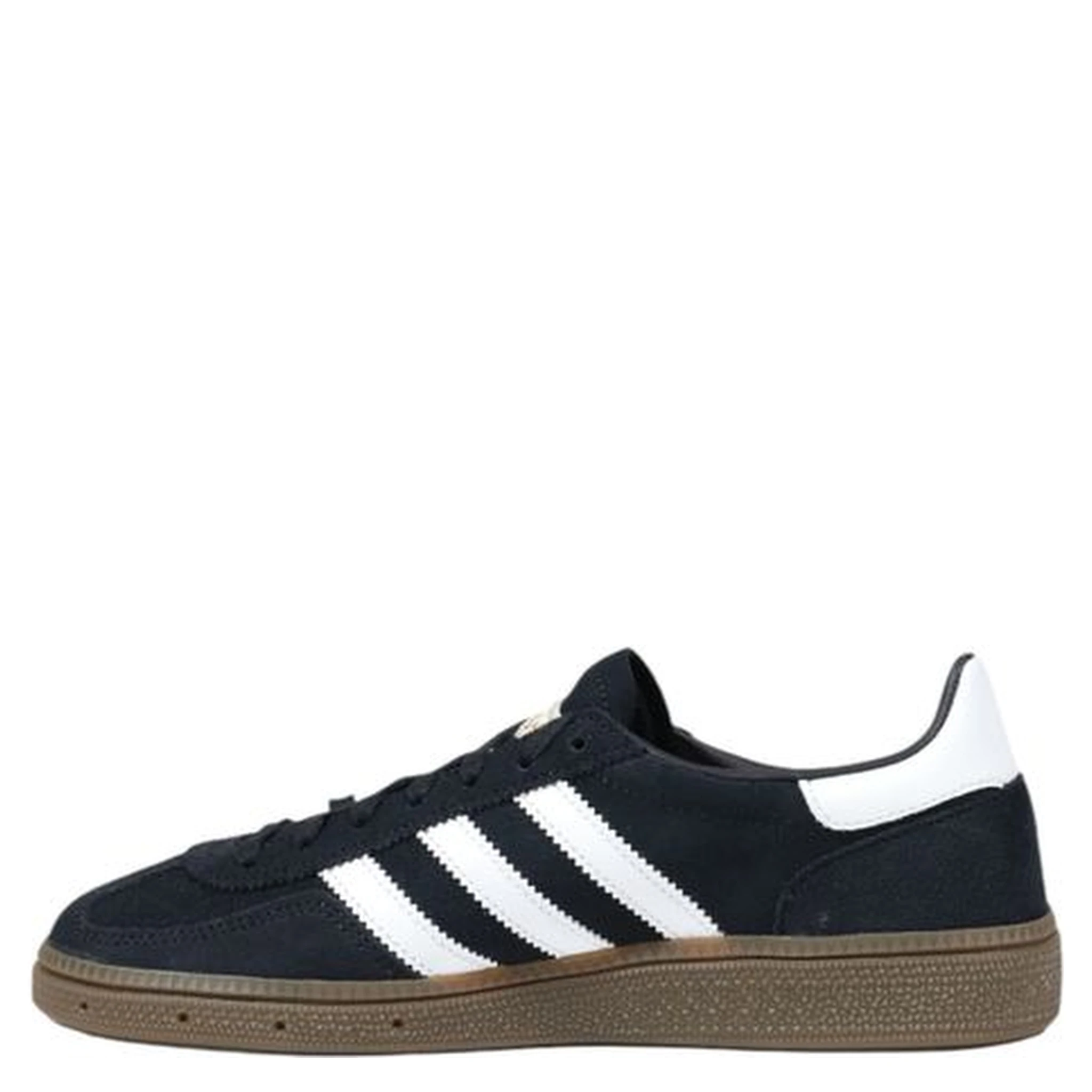 حذاء رياضي أسود منخفض من جلد الغزال