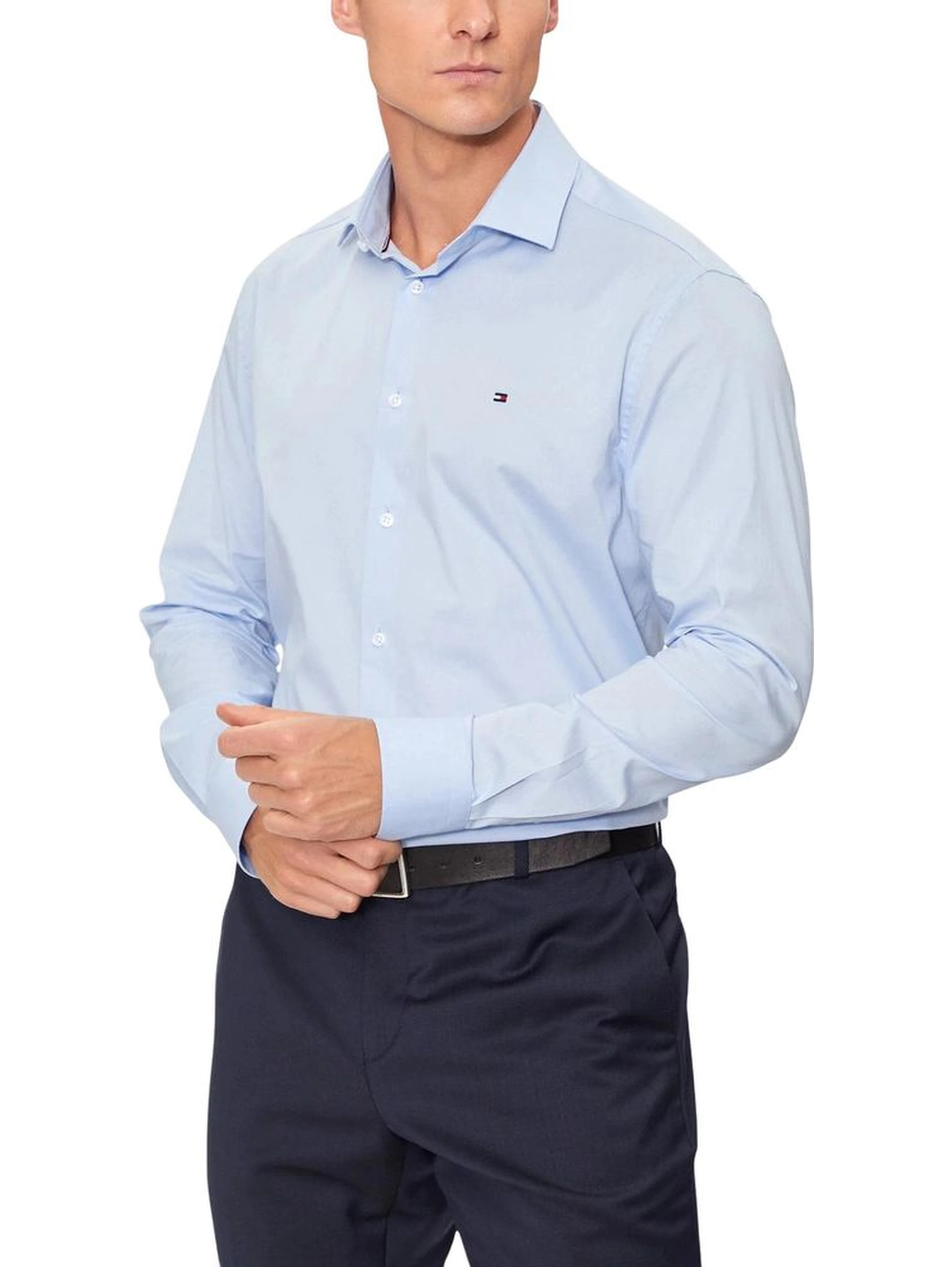 Blue Organic Cotton Dress Shirt