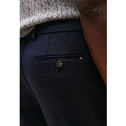 Blue Recycled Polyester Dress Pants