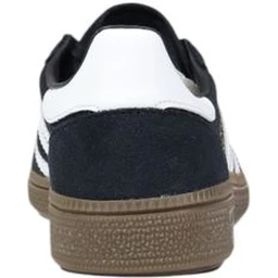 حذاء رياضي أسود منخفض من جلد الغزال