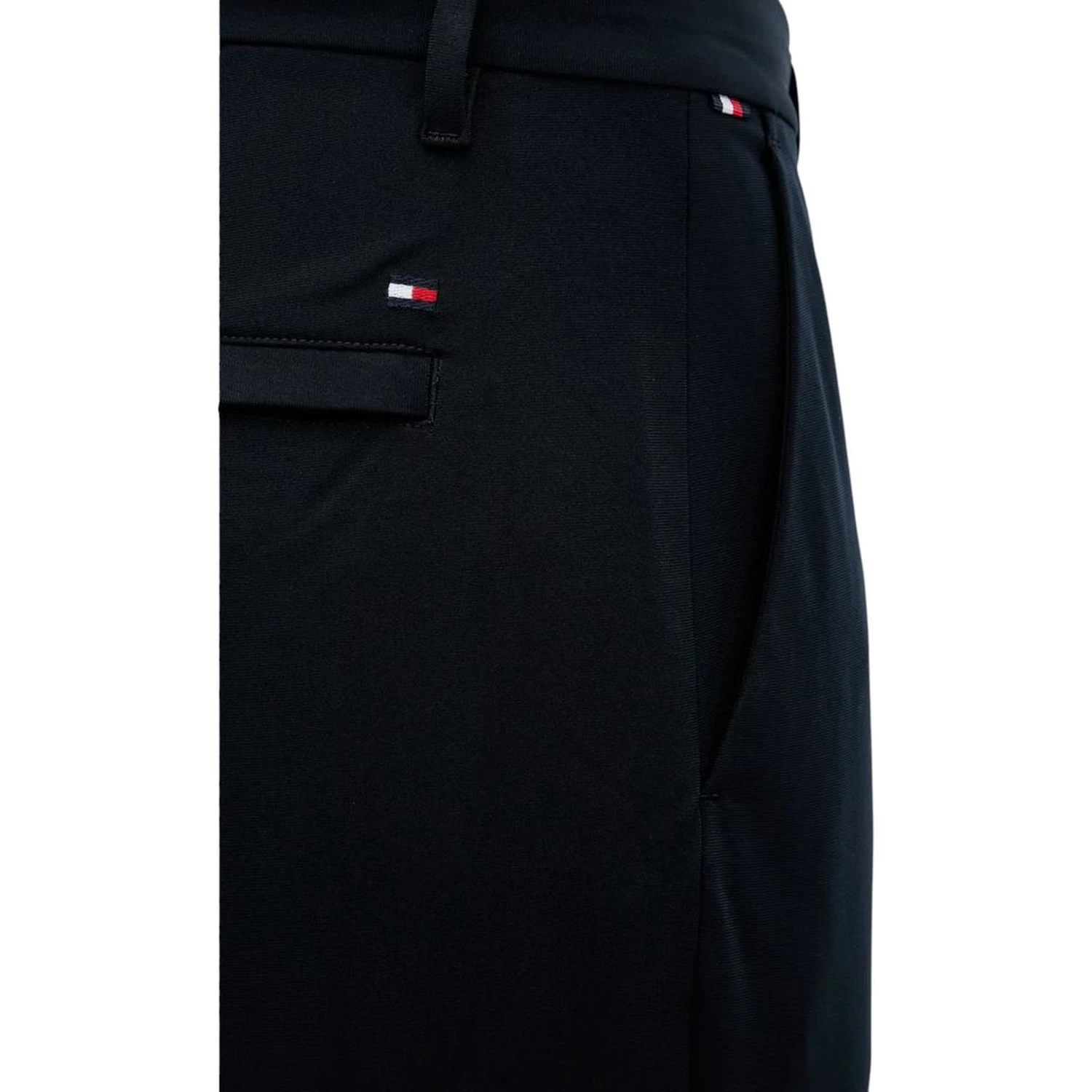 Blue Polyester Casual Pants