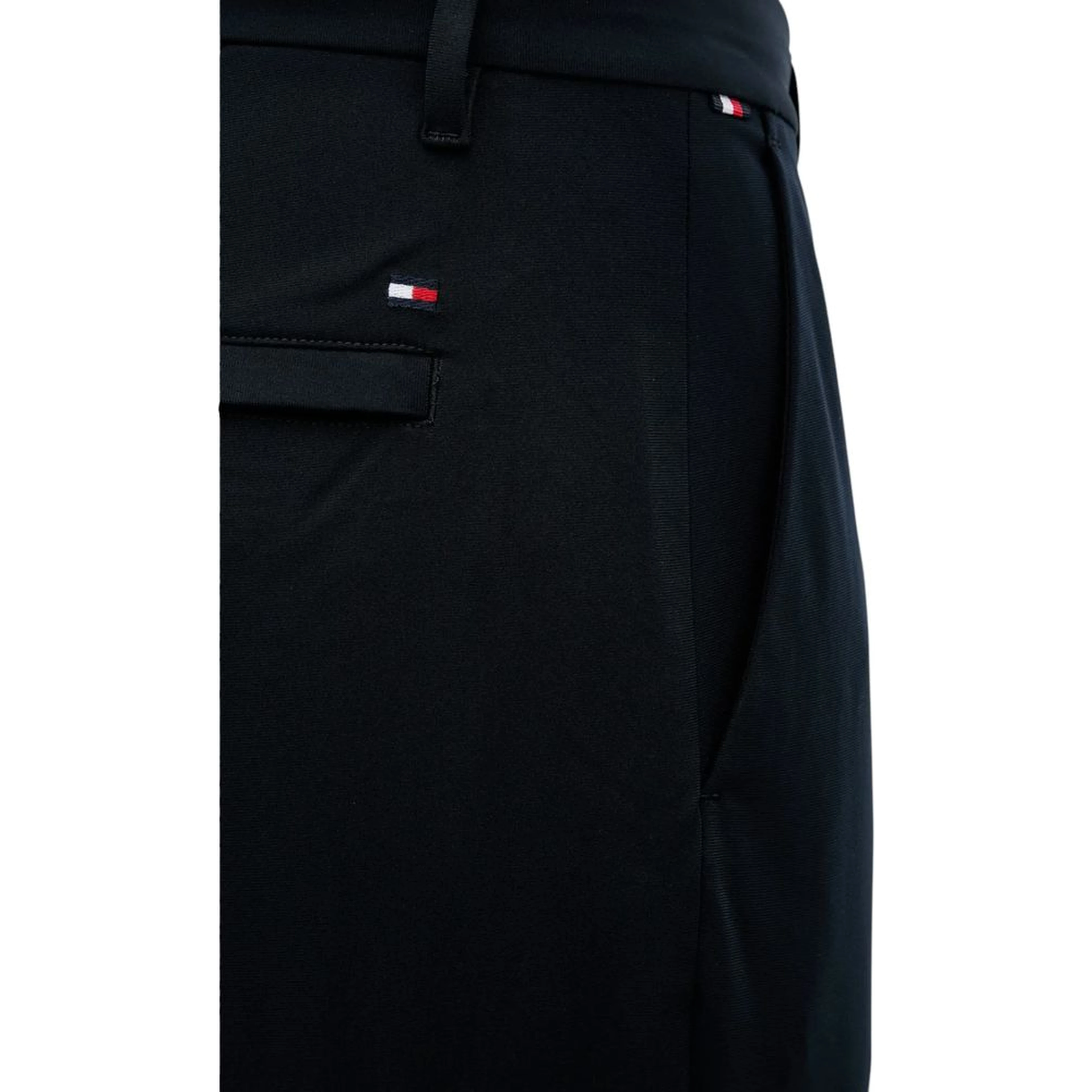 Blue Polyester Casual Pants