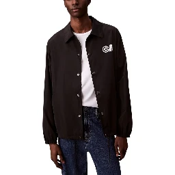 Black Polyester Shell Jacket