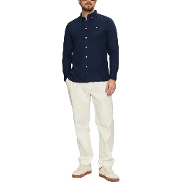 Blue Recycled Cotton Dress Shirt