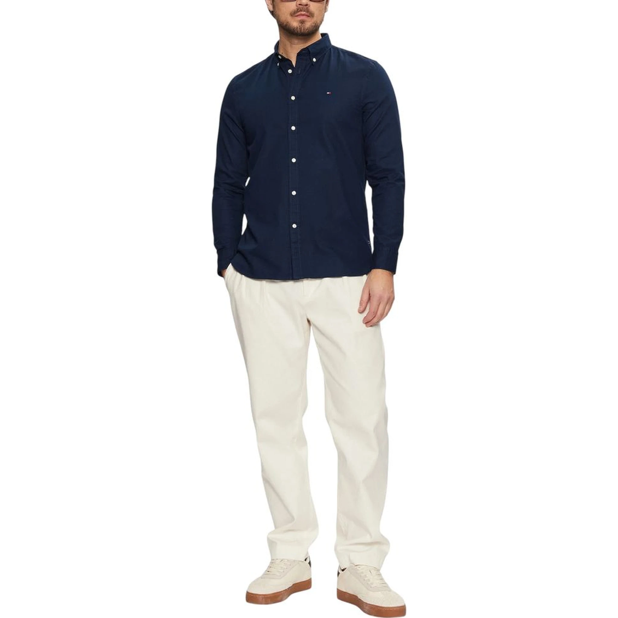 Blue Recycled Cotton Dress Shirt