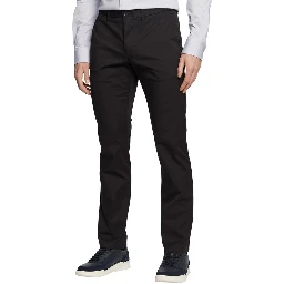 Black Recycled Cotton Casual Pants