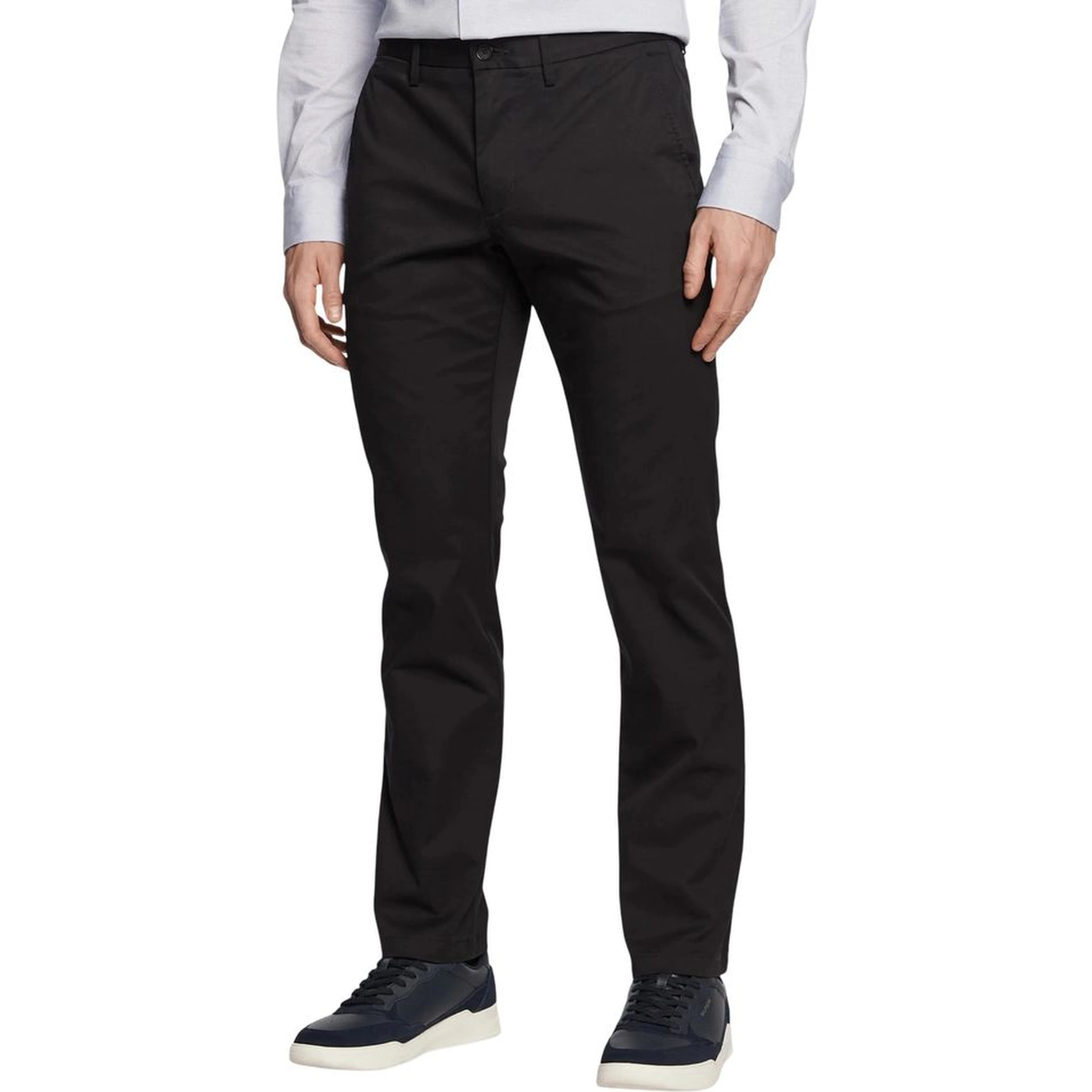 Black Recycled Cotton Casual Pants