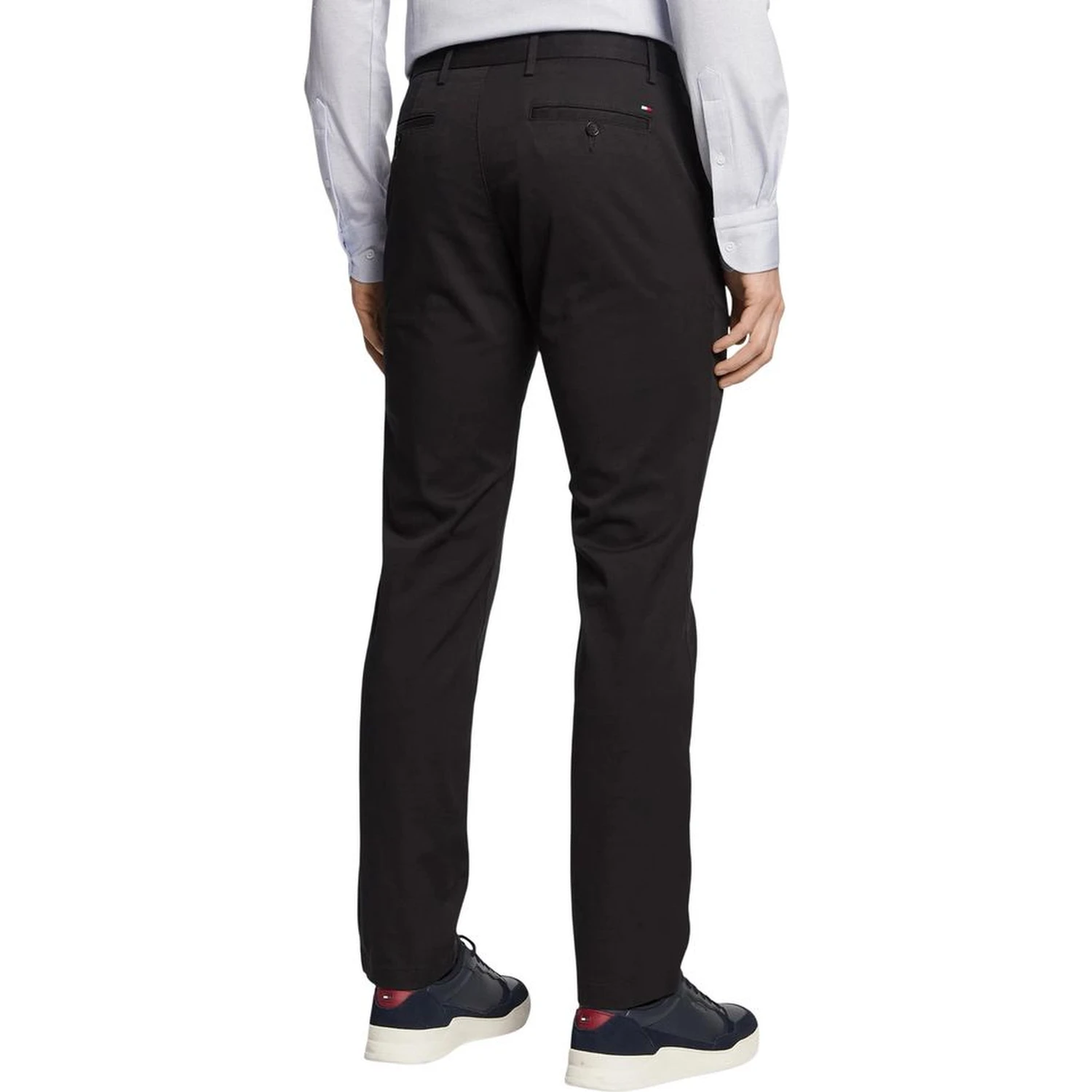 Black Recycled Cotton Casual Pants