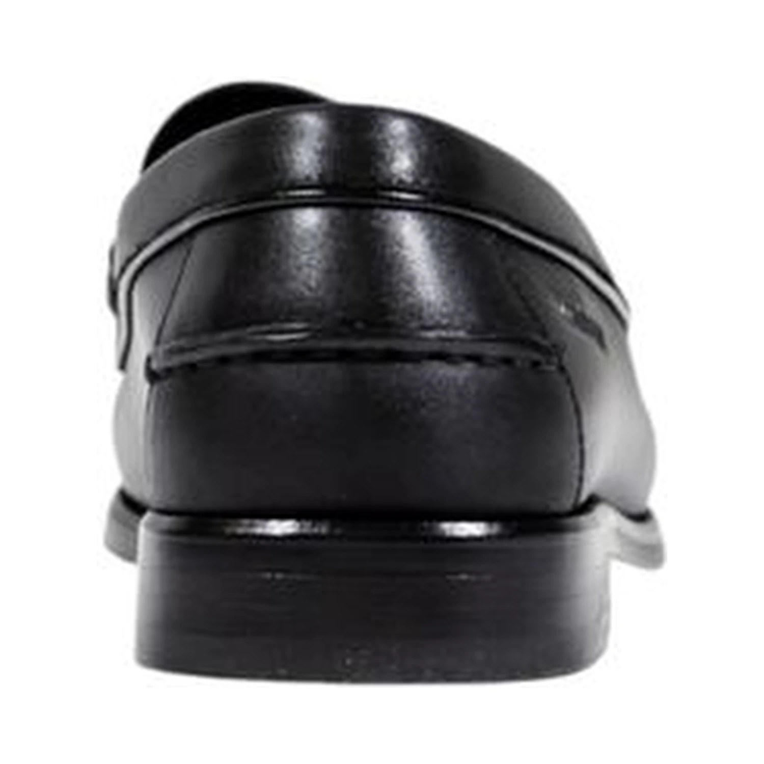 Black Leather Slip-On Loafers