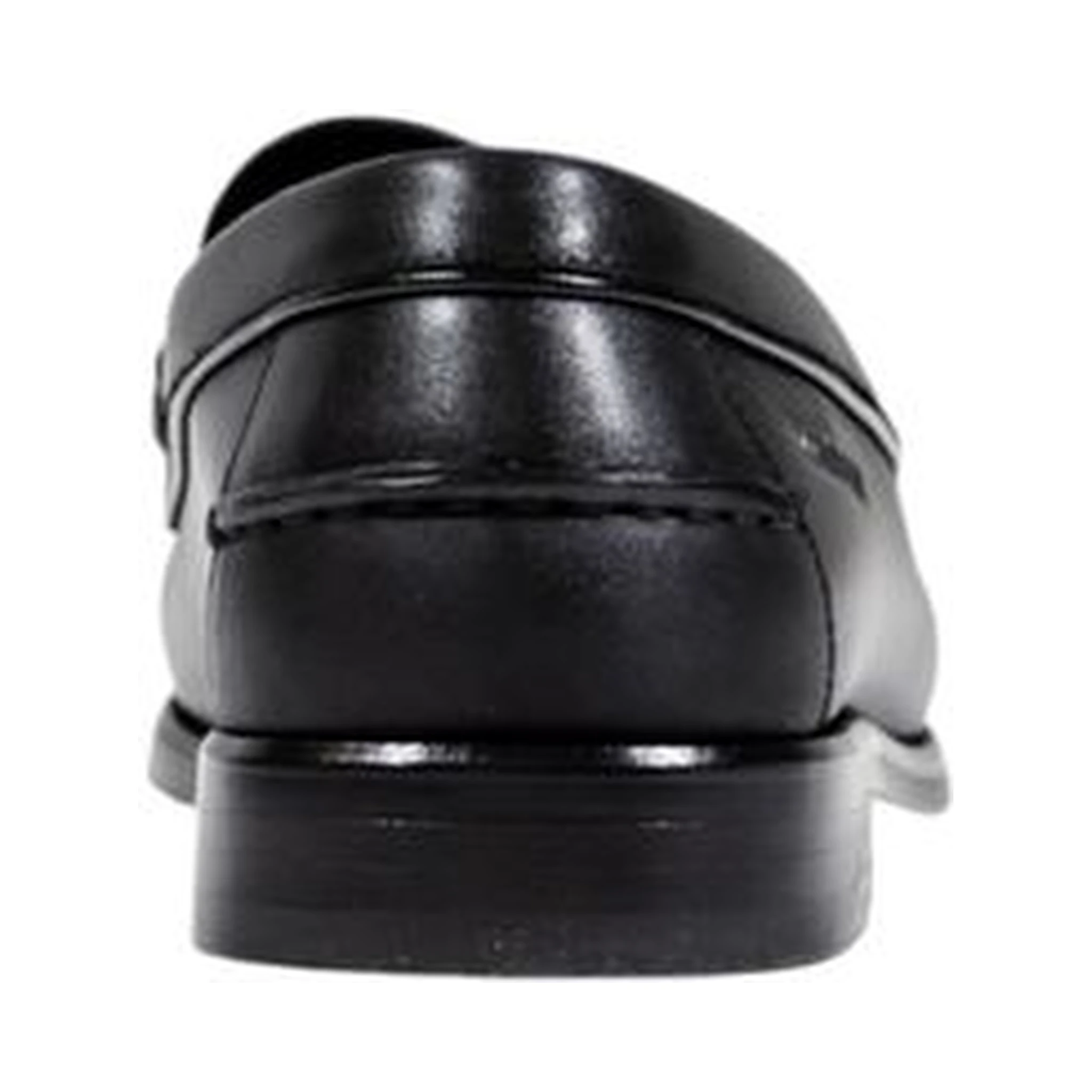 Black Leather Slip-On Loafers