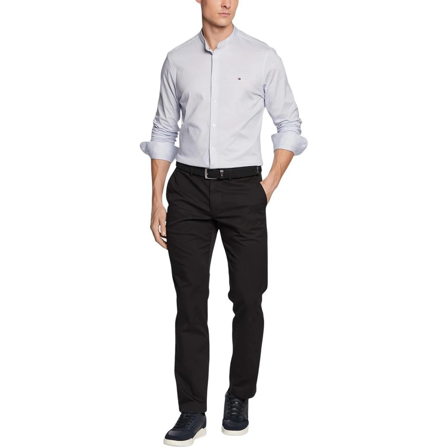 Black Recycled Cotton Casual Pants