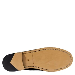 Black Leather Slip-On Loafers