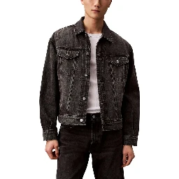 Black Cotton Denim Jacket