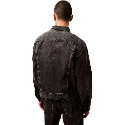 Black Cotton Denim Jacket