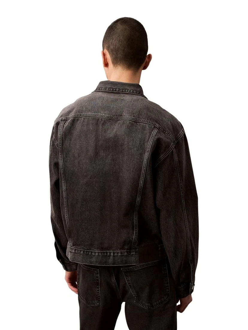 Black Cotton Denim Jacket