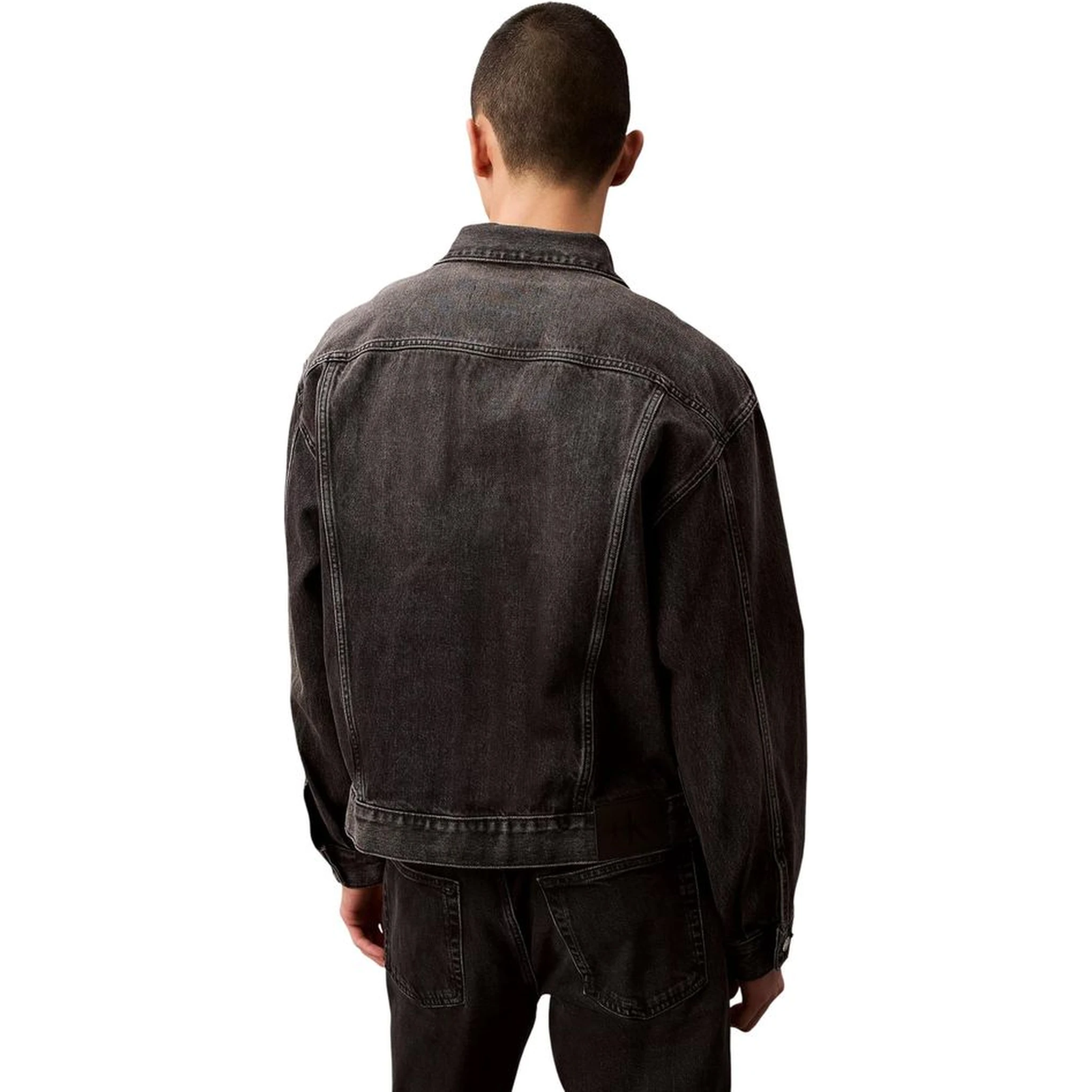 Black Cotton Denim Jacket