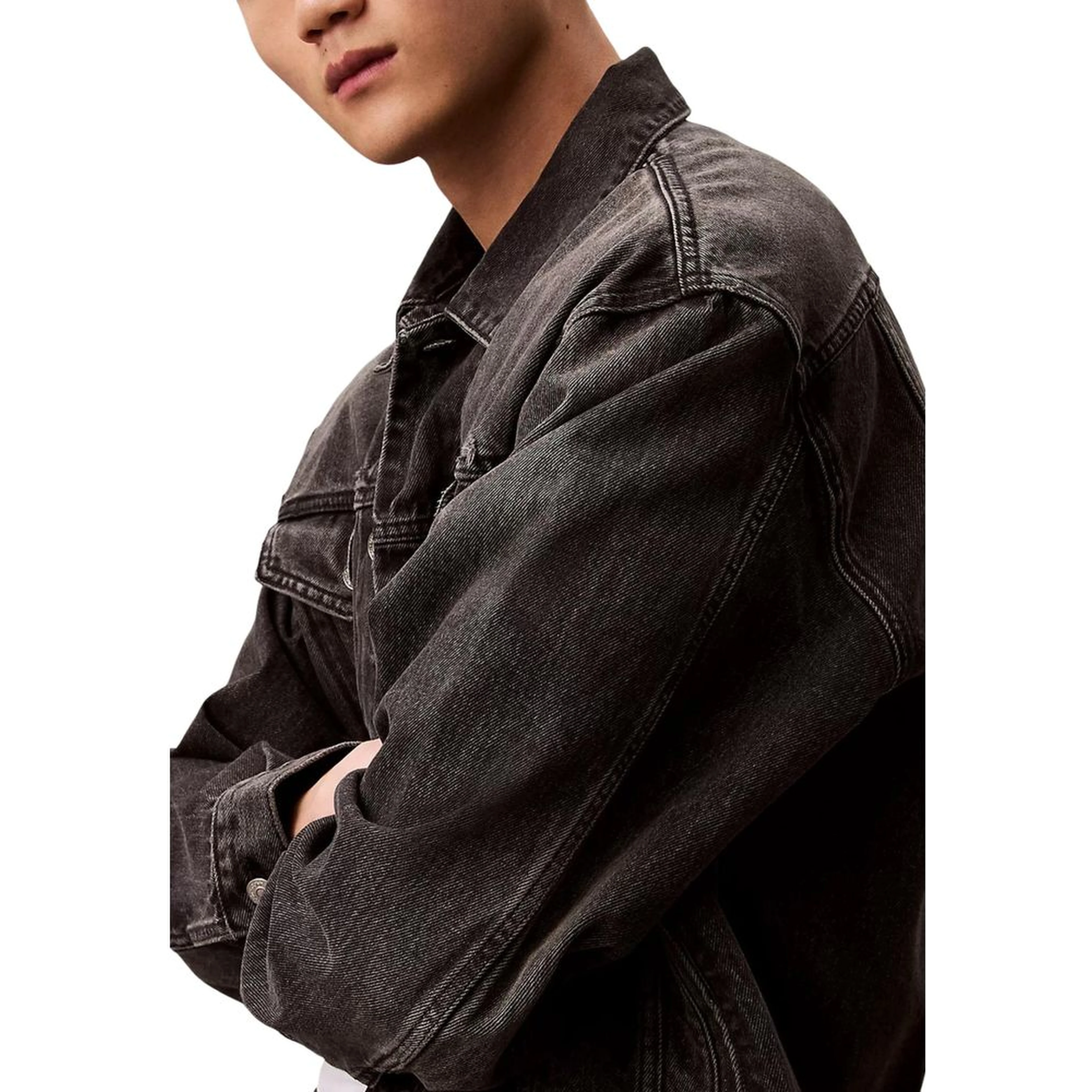 Black Cotton Denim Jacket