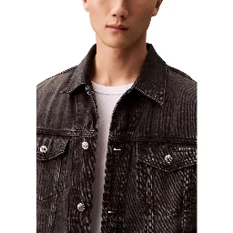 Black Cotton Denim Jacket