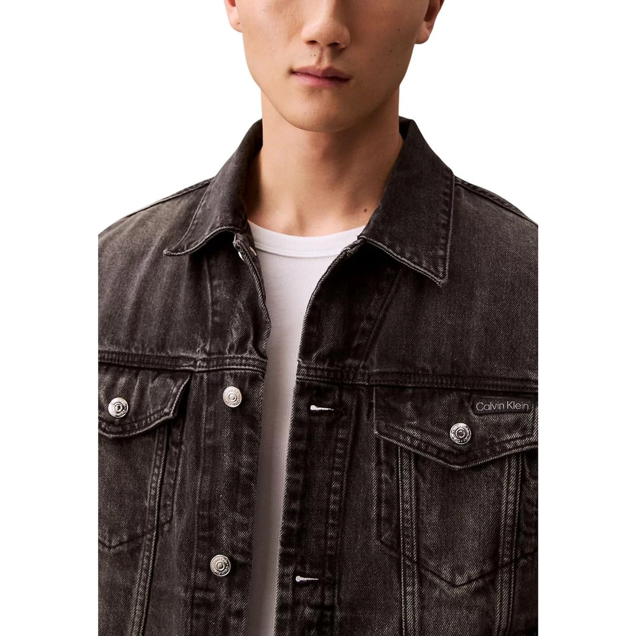 Black Cotton Denim Jacket