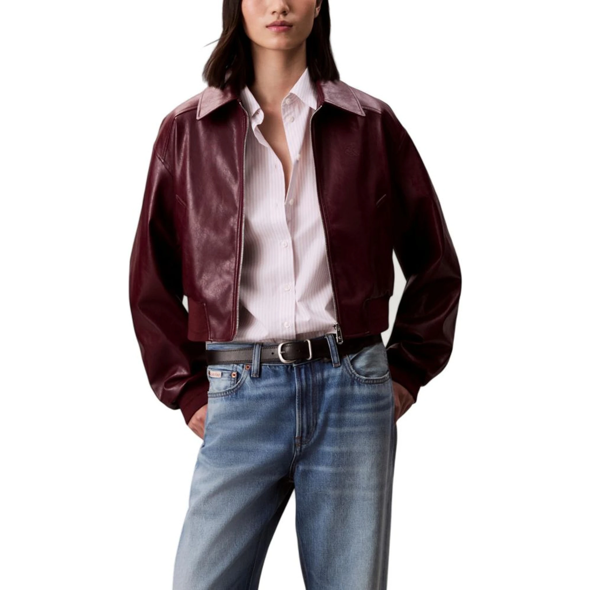 Bordeaux Leather Jacket