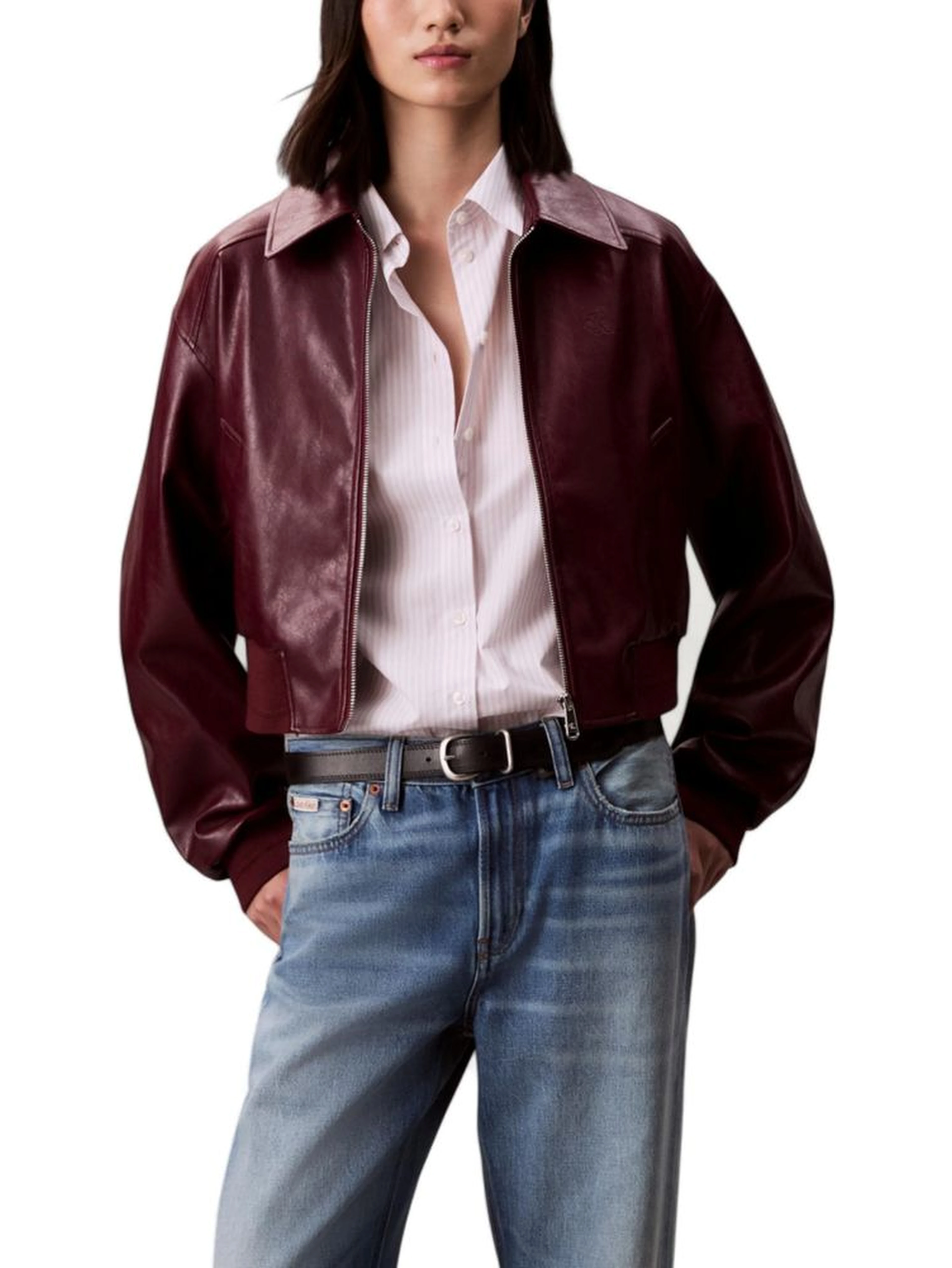 Bordeaux Leather Jacket