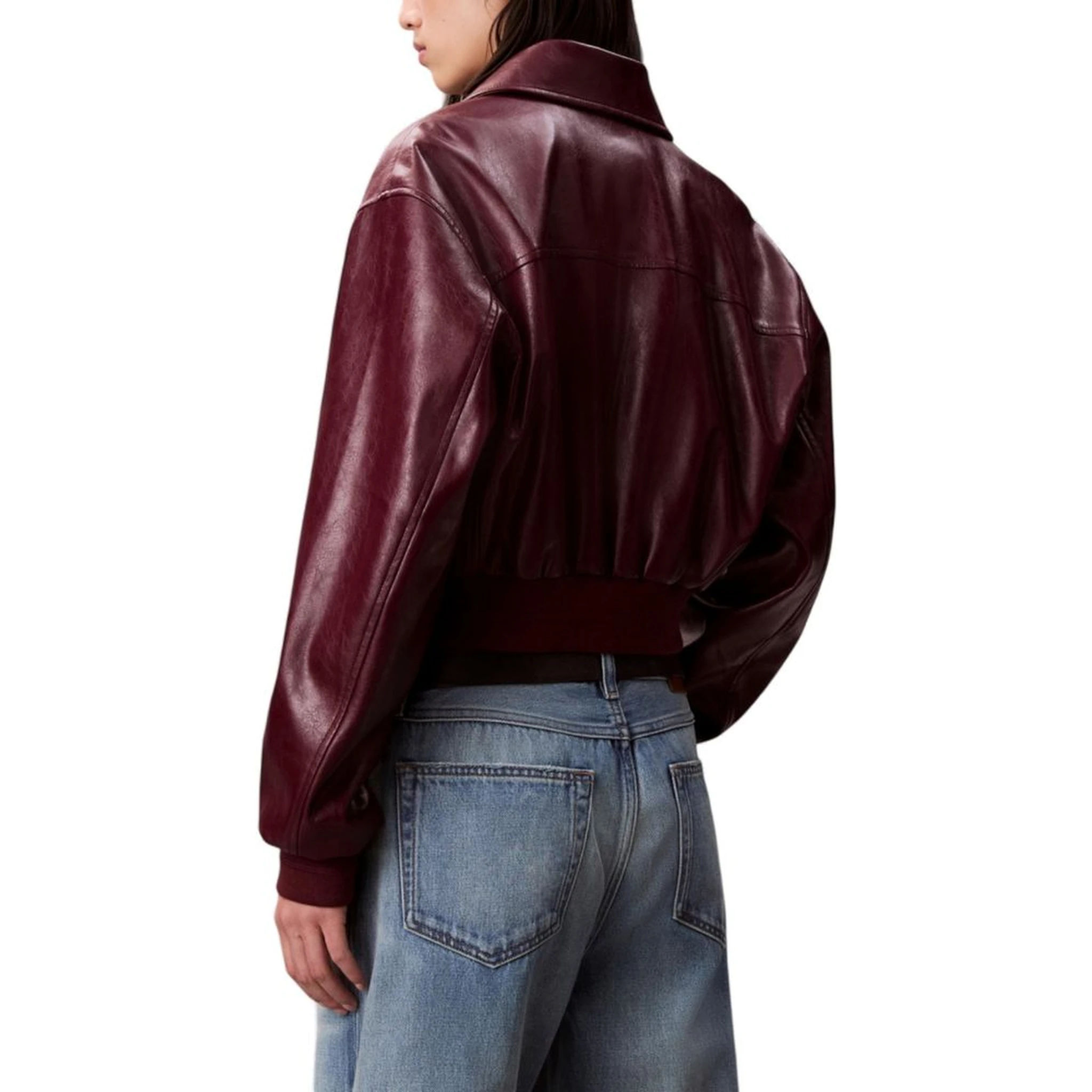 Bordeaux Leather Jacket