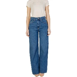 Blue Cotton Relaxed Fit Jeans