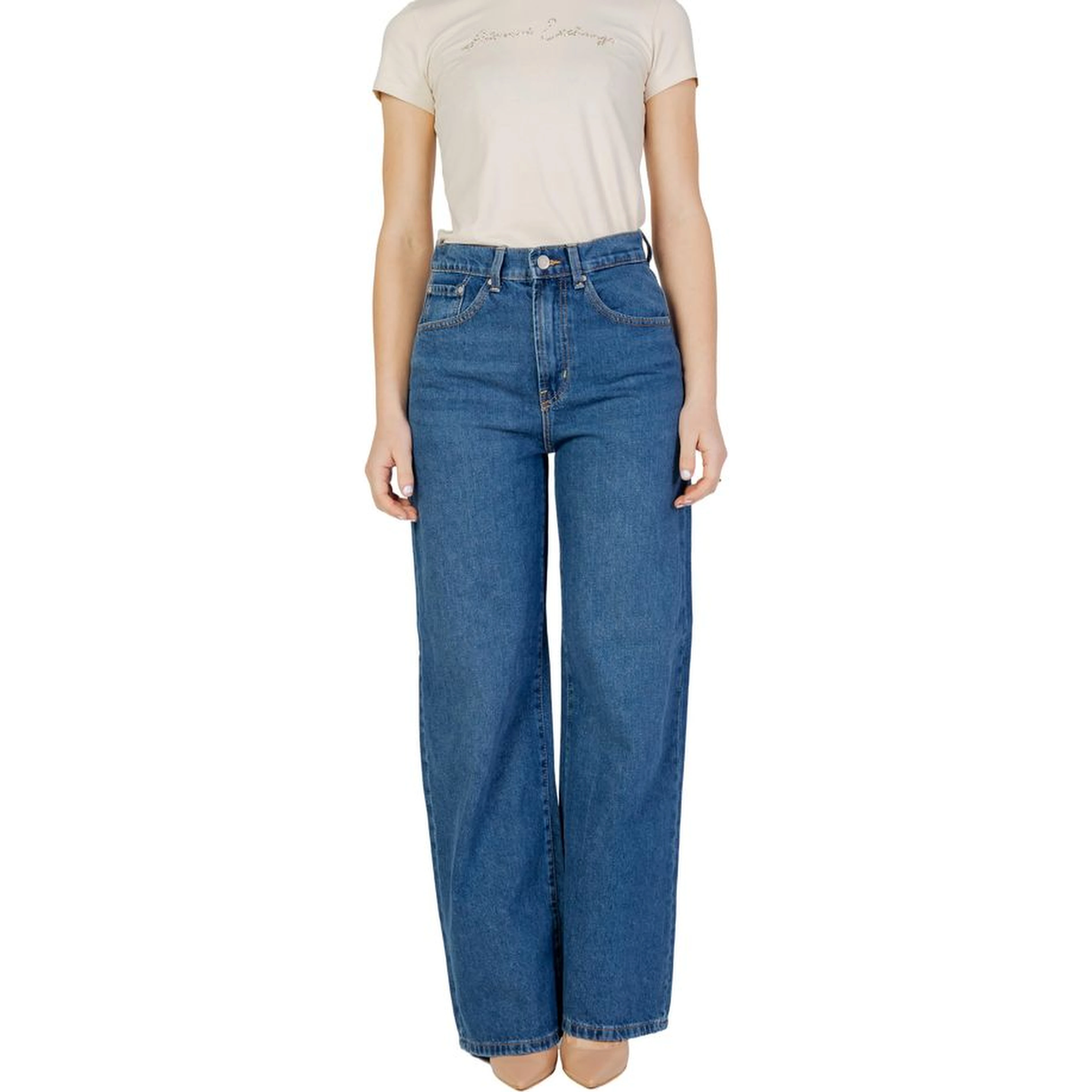 Blue Cotton Relaxed Fit Jeans