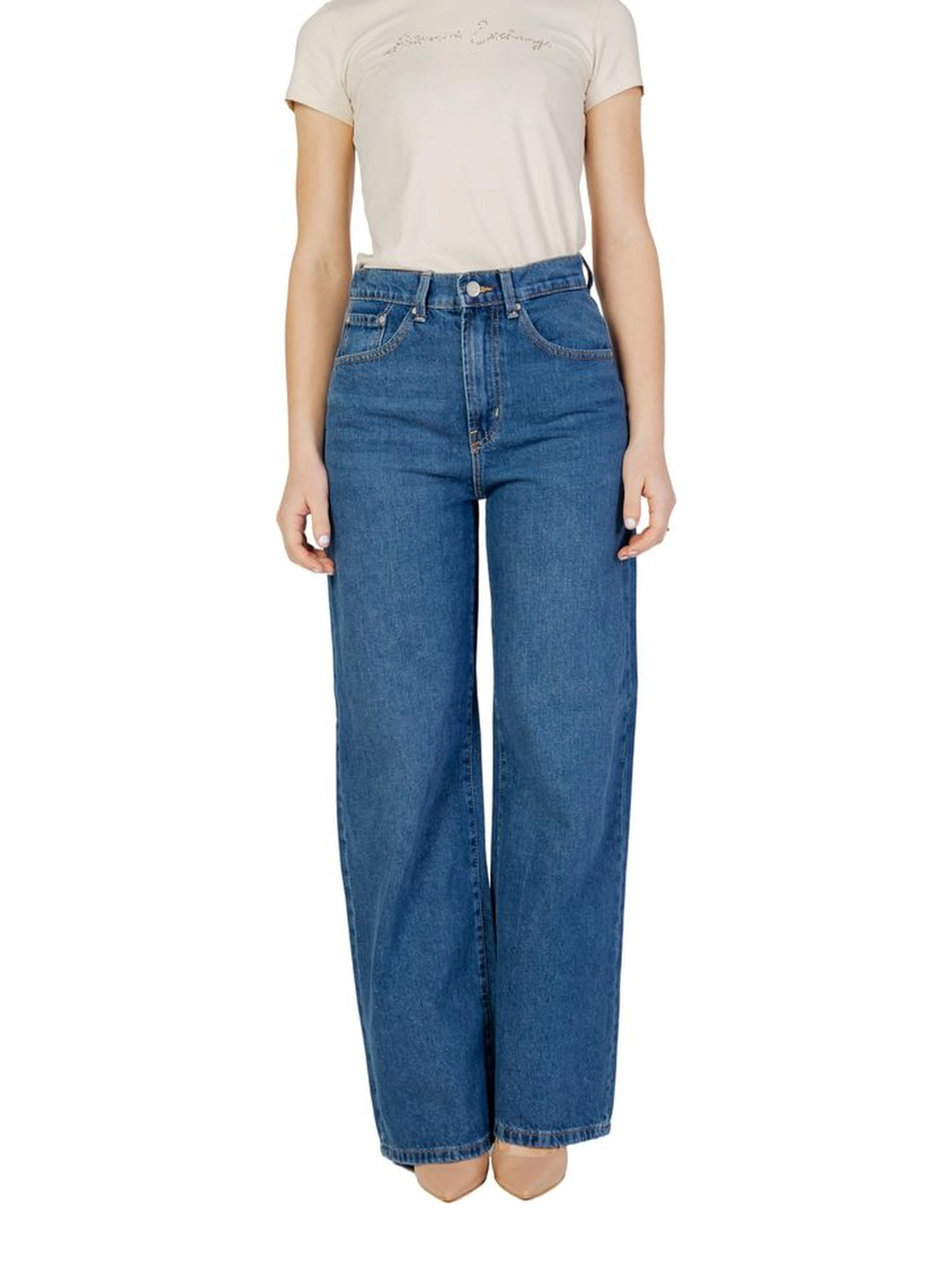 Blue Cotton Relaxed Fit Jeans