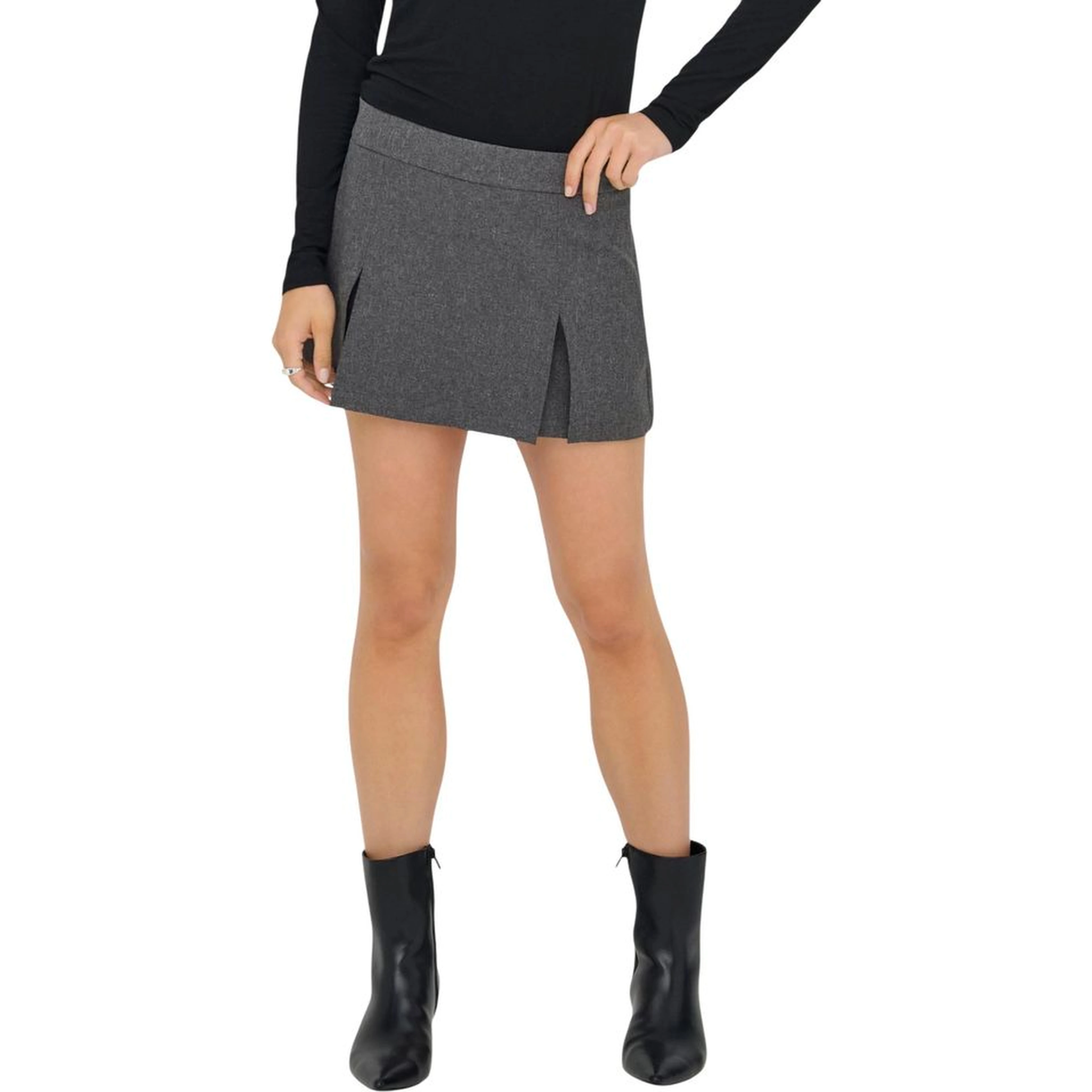 Gray Polyester Shorts