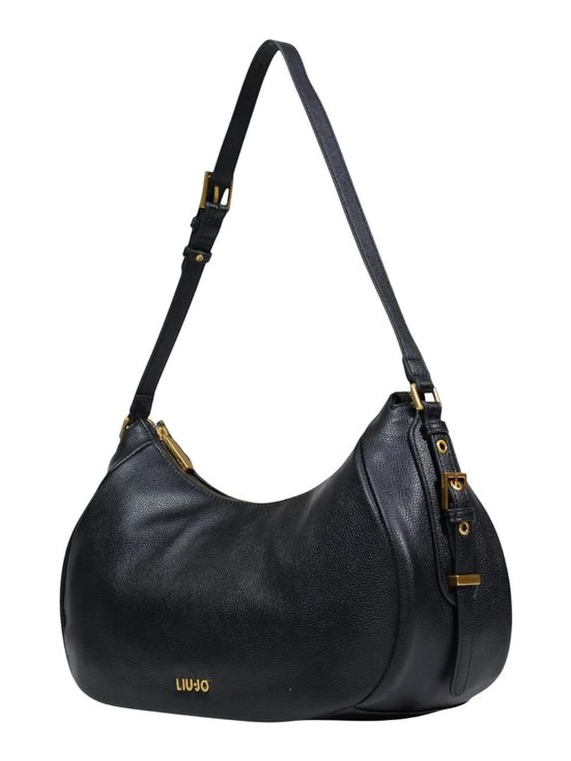 Black Artificial Leather Handbag