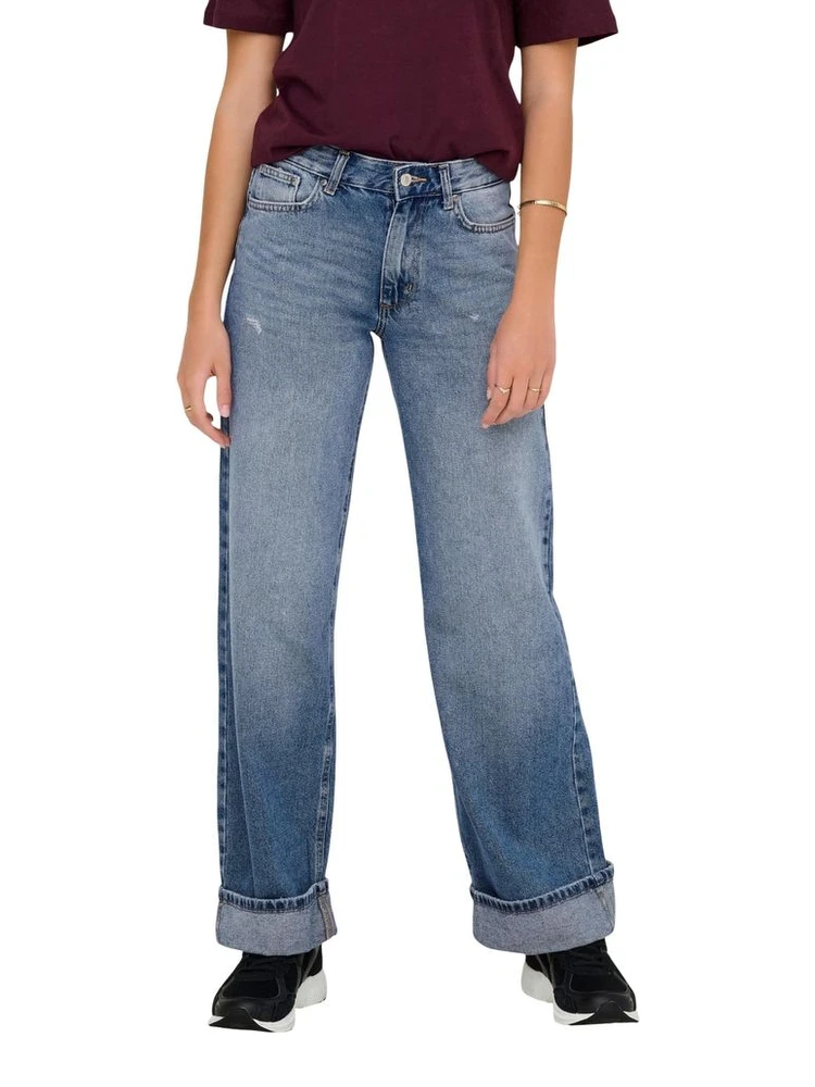 Blue Cotton Relaxed Fit Jeans