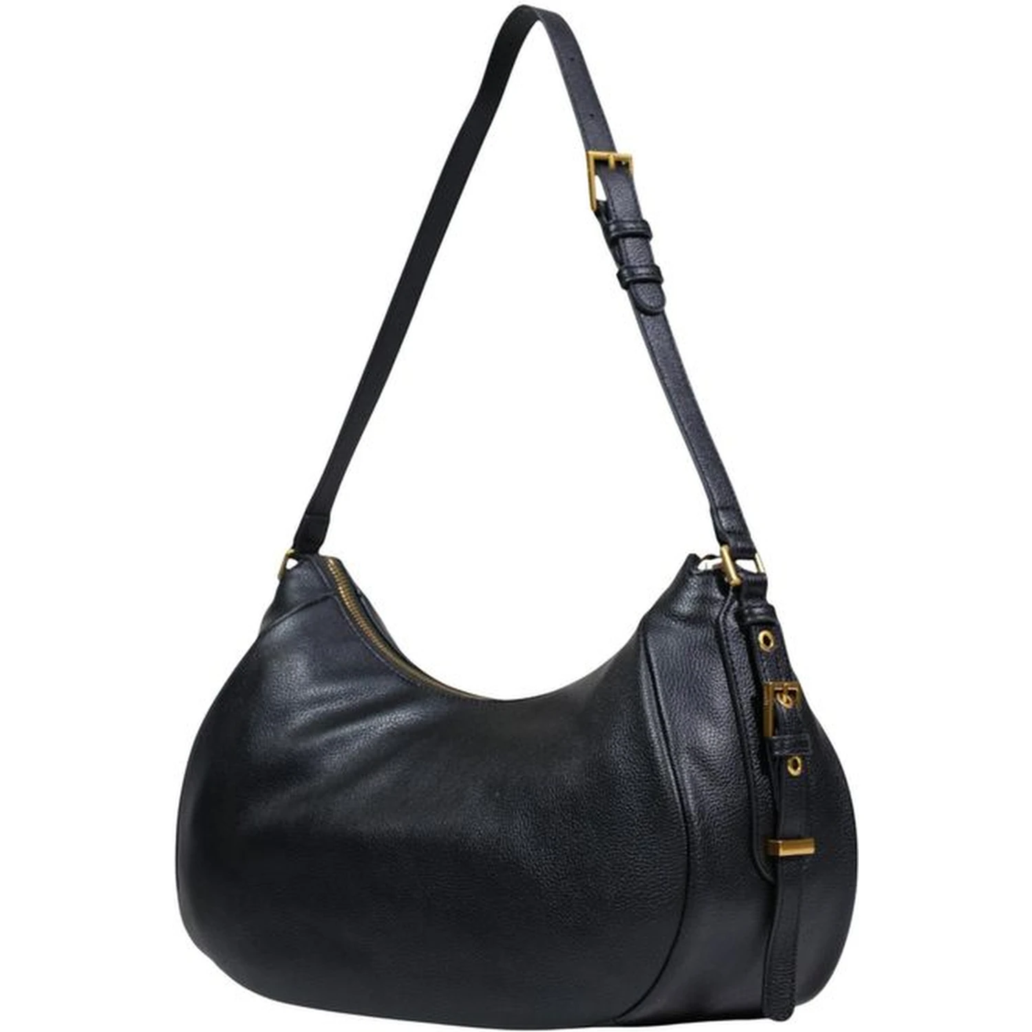 Black Artificial Leather Handbag