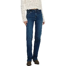 Blue Cotton Bootcut Jeans