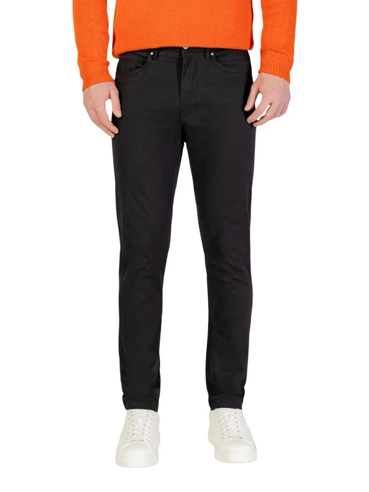 Gray Cotton Skinny Pants