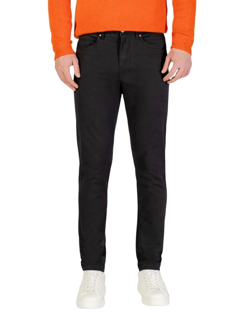 Gray Cotton Skinny Pants