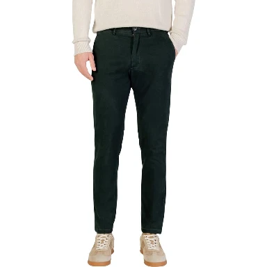 Green Cotton Skinny Pants