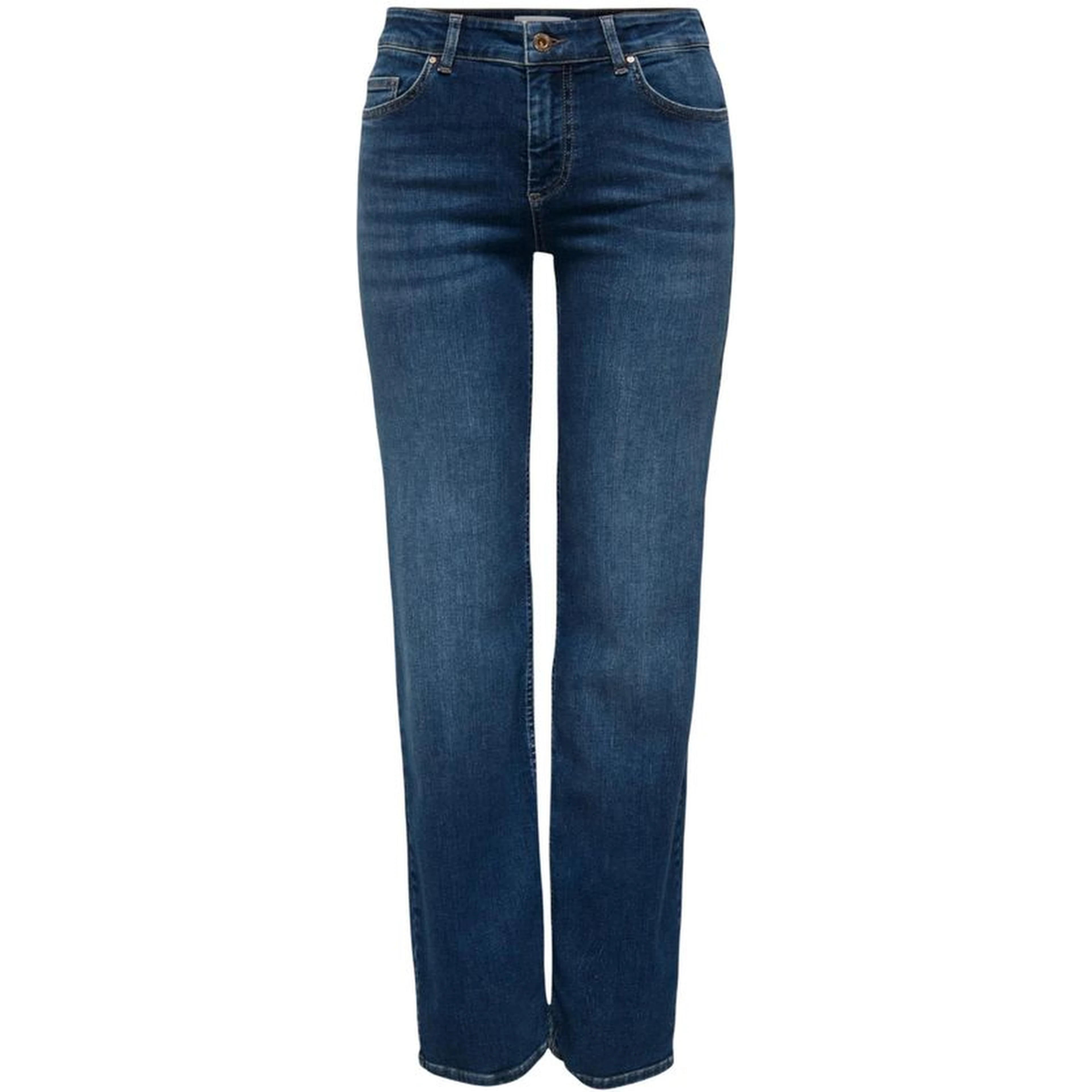 Blue Cotton Bootcut Jeans