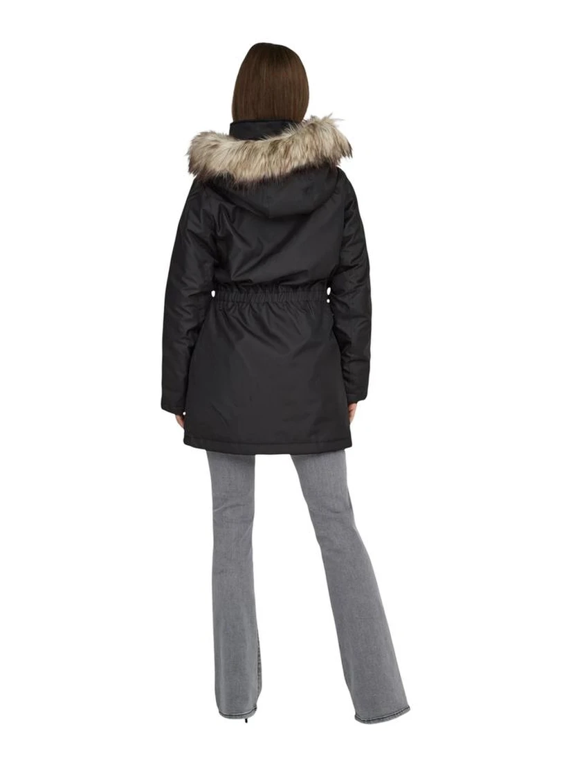Black Recycled Polyester Parka